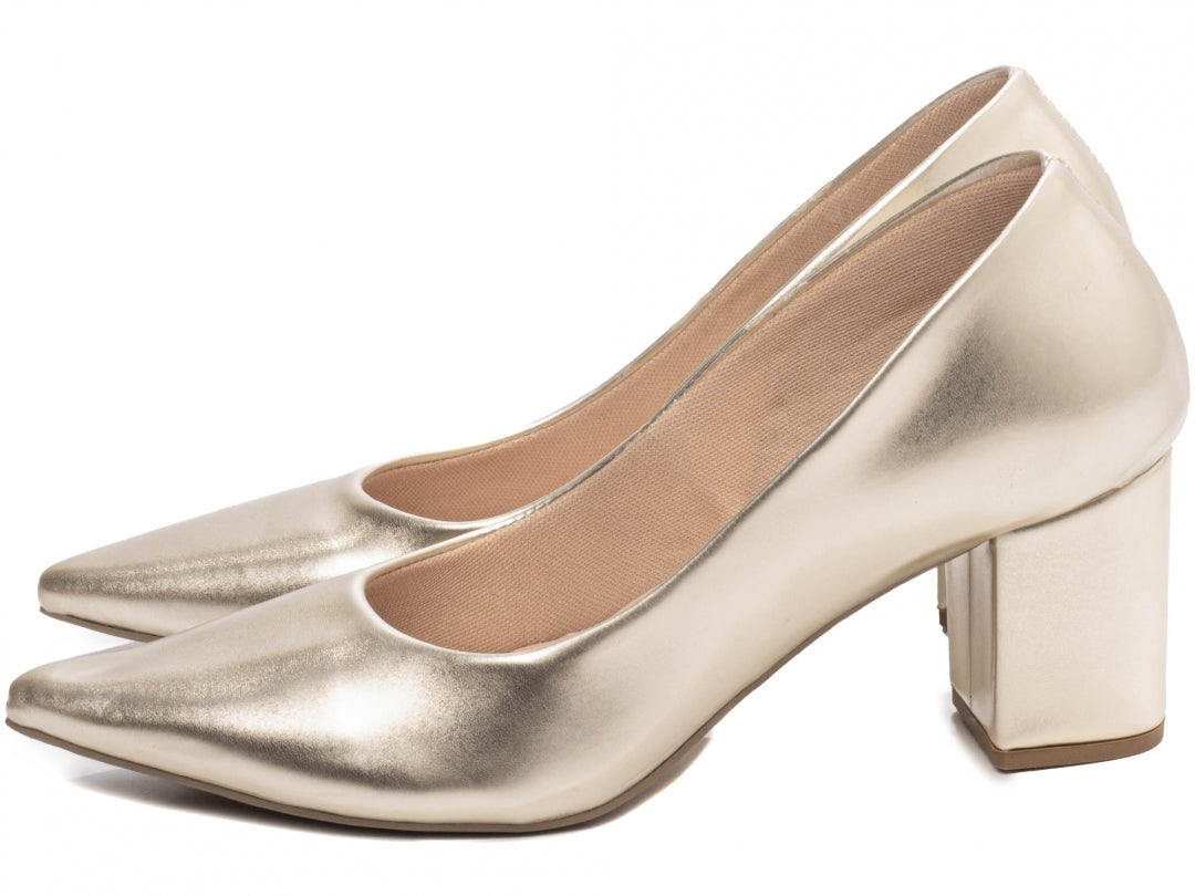 Sapato Scarpin Feminino Clássico Salto Quadrado - Alloy Torricella