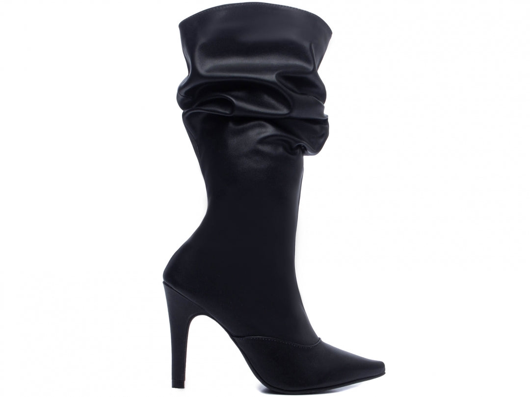 Bota Franzida Feminina Bico e Salto Fino - Kent Torricella