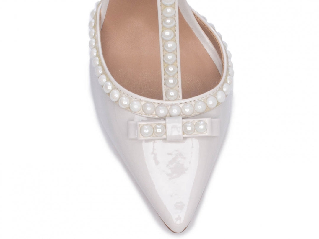 Sapato Scarpin Feminino em Pérolas com Fivela - Nancy Torricella