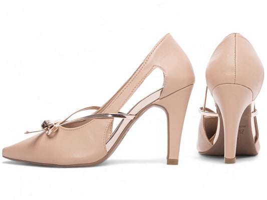 Sapato Scarpin Feminino Metálico com Laço - Cassie Torricella