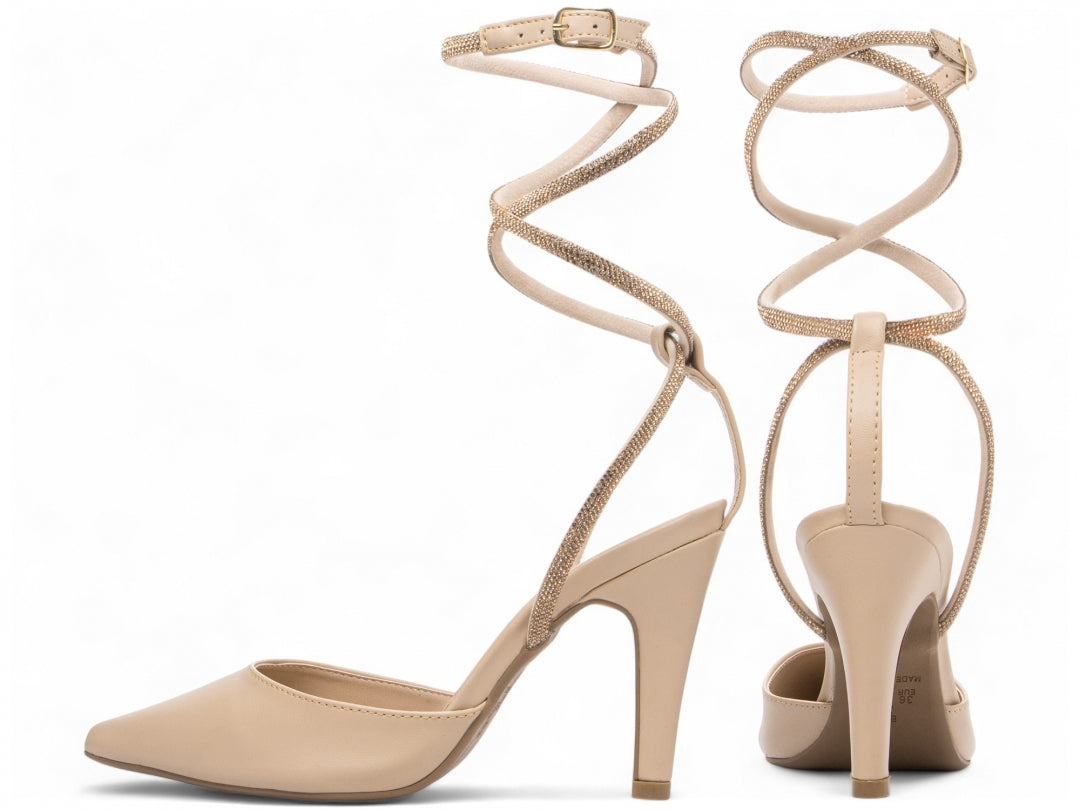 Sapato Scarpin com Strass Salto Fino - Omnia Torricella