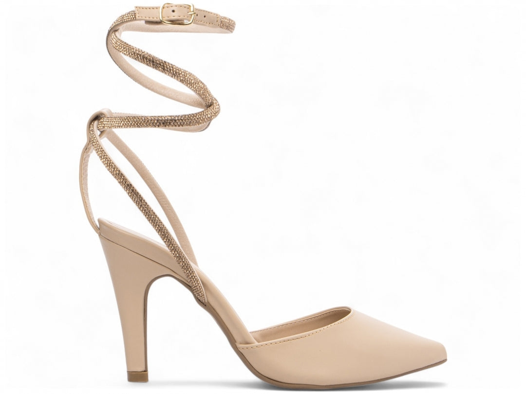 Sapato Scarpin com Strass Salto Fino - Omnia Torricella