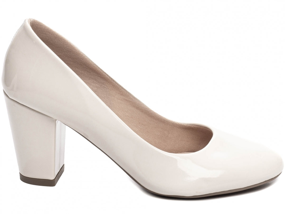 Sapato Scarpin Feminino Bico Redondo em Verniz - Natti Torricella