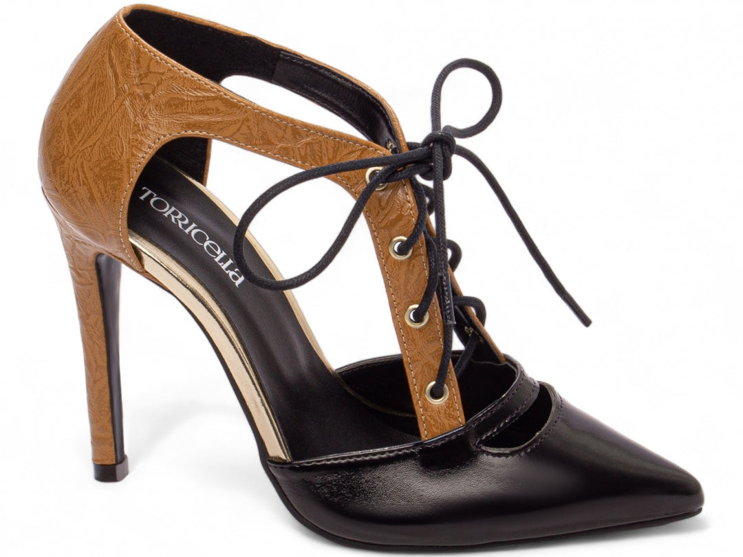 Sapato Scarpin Feminino Salto 12 com Cordão - Hamza Torricella