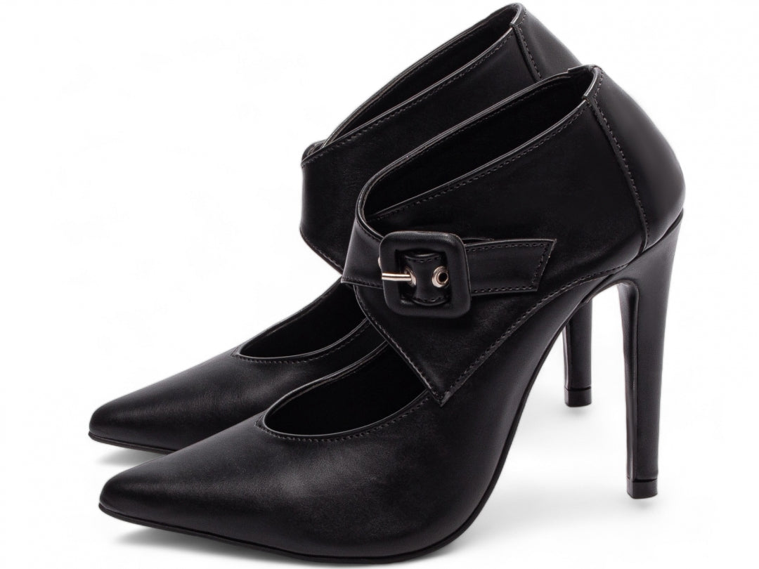 Sapato Scarpin Feminino Salto 12 com Fivela - Hizzo Torricella