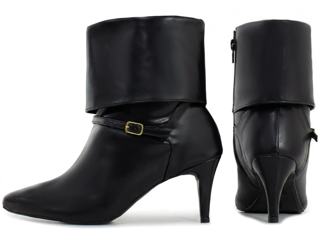 Bota Feminina Ankle Cano Curto e Salto Grosso -  Aisha Torricella