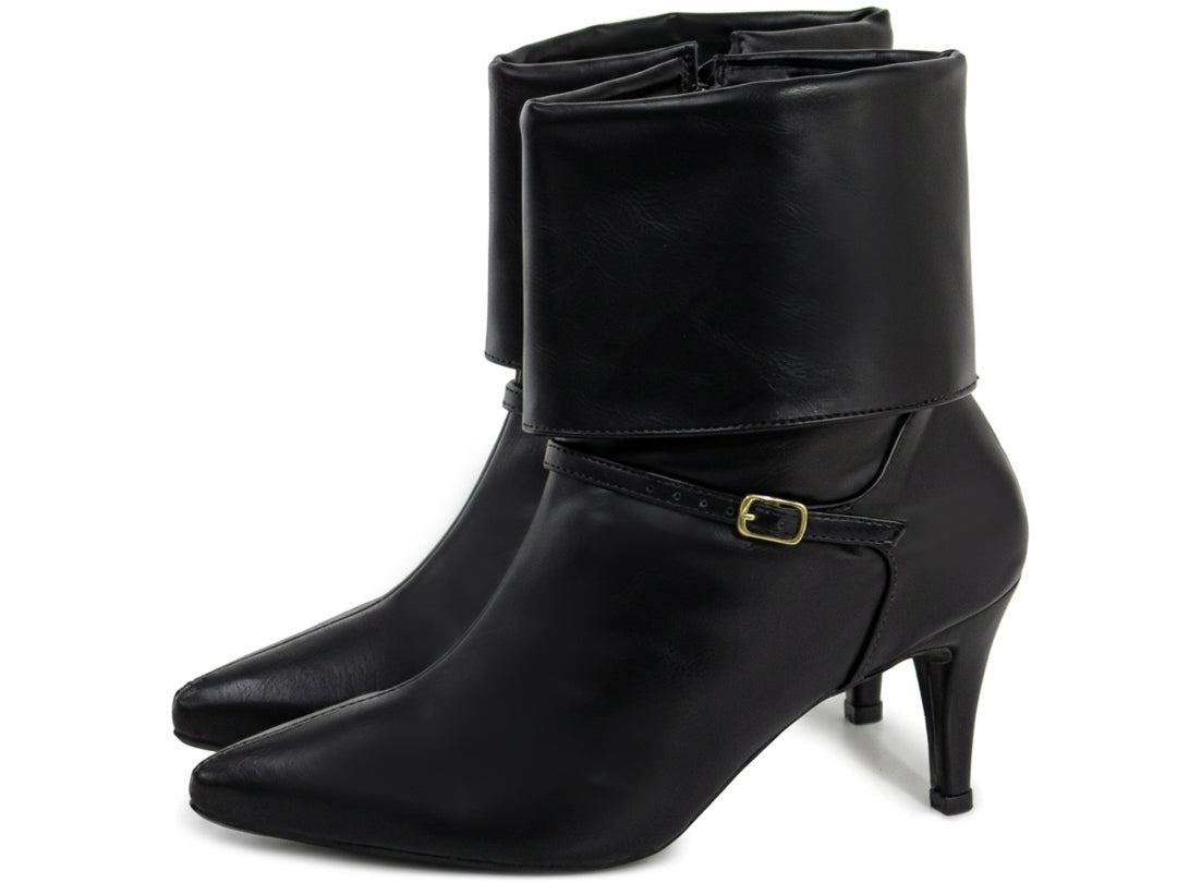Bota Feminina Ankle Cano Curto e Salto Grosso -  Aisha Torricella