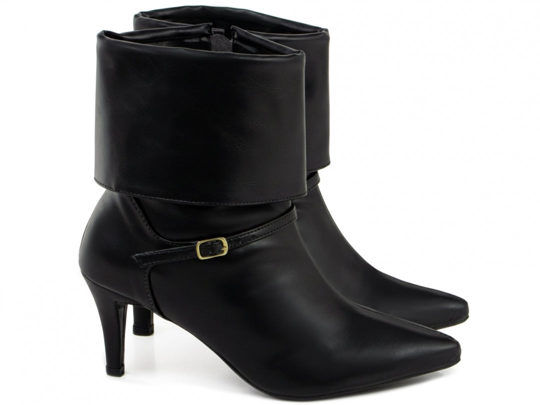 Bota Feminina Ankle Cano Curto e Salto Grosso -  Aisha Torricella