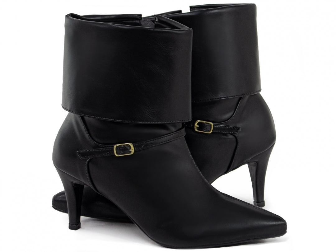 Bota Feminina Ankle Cano Curto e Salto Grosso -  Aisha Torricella