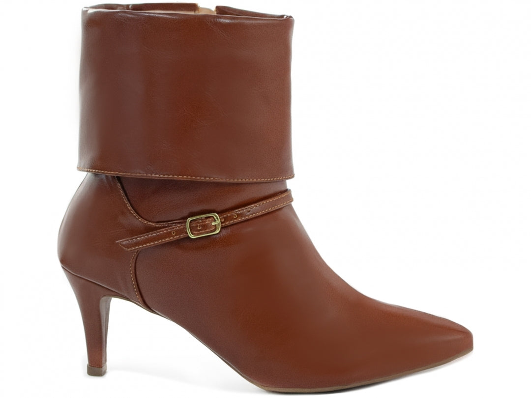 Bota Feminina Ankle Cano Curto e Salto Grosso -  Aisha Torricella