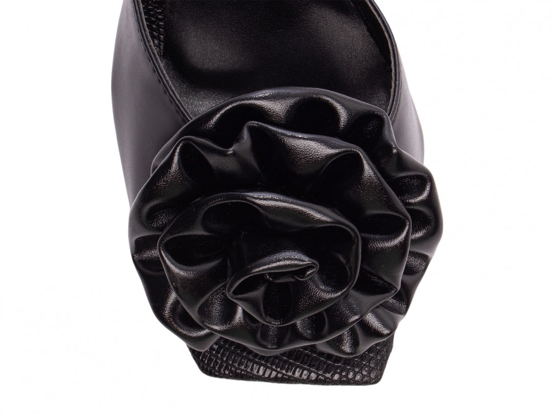 Sandália Tamanco Feminino com Flor Decorativa - FLW Torricella