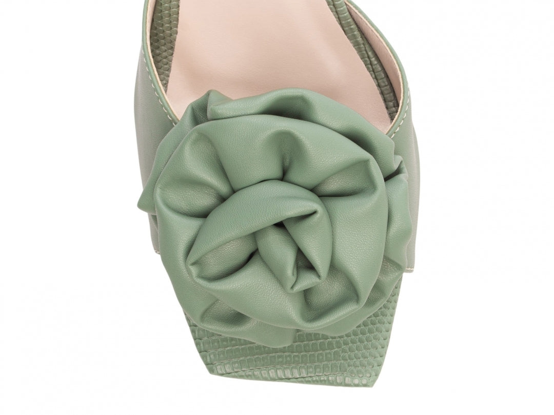 Sandália Tamanco Feminino com Flor Decorativa - FLW Torricella