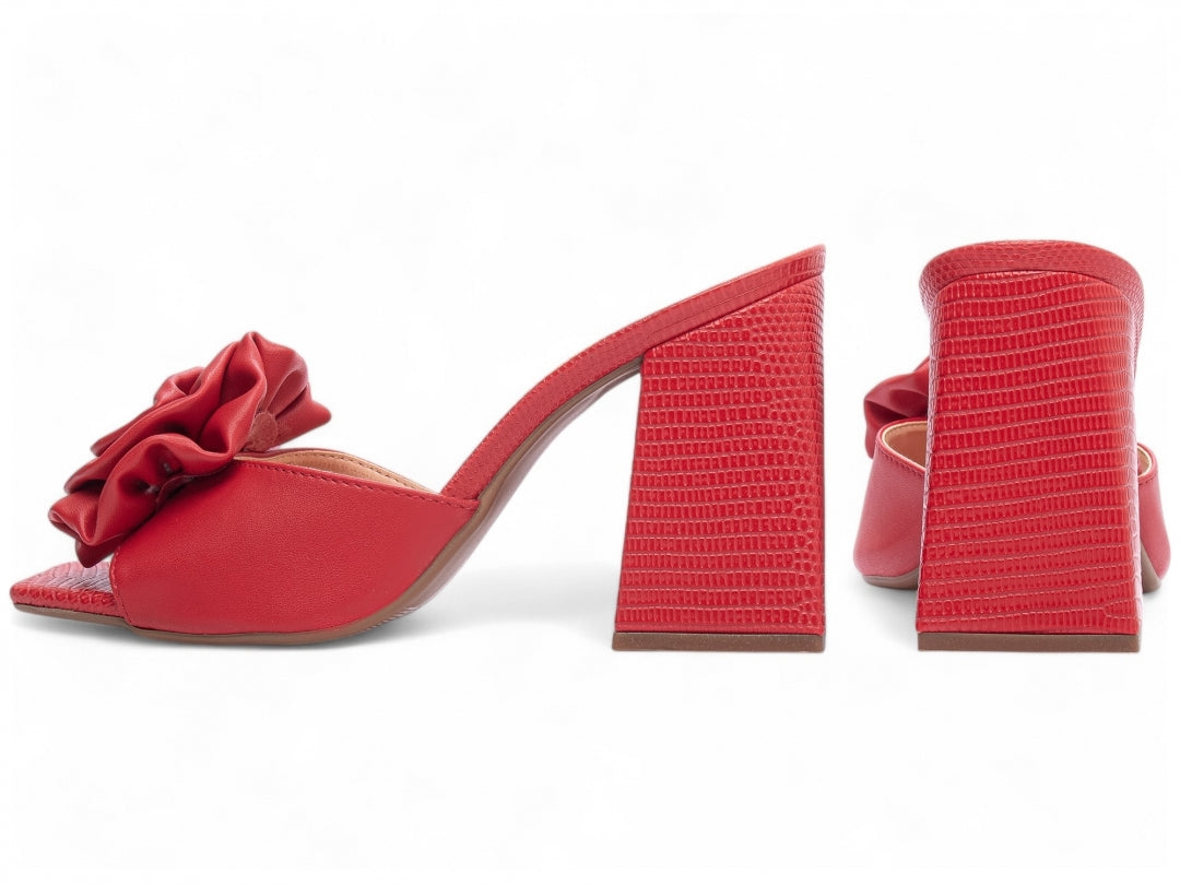 Sandália Tamanco Feminino com Flor Decorativa - FLW Torricella