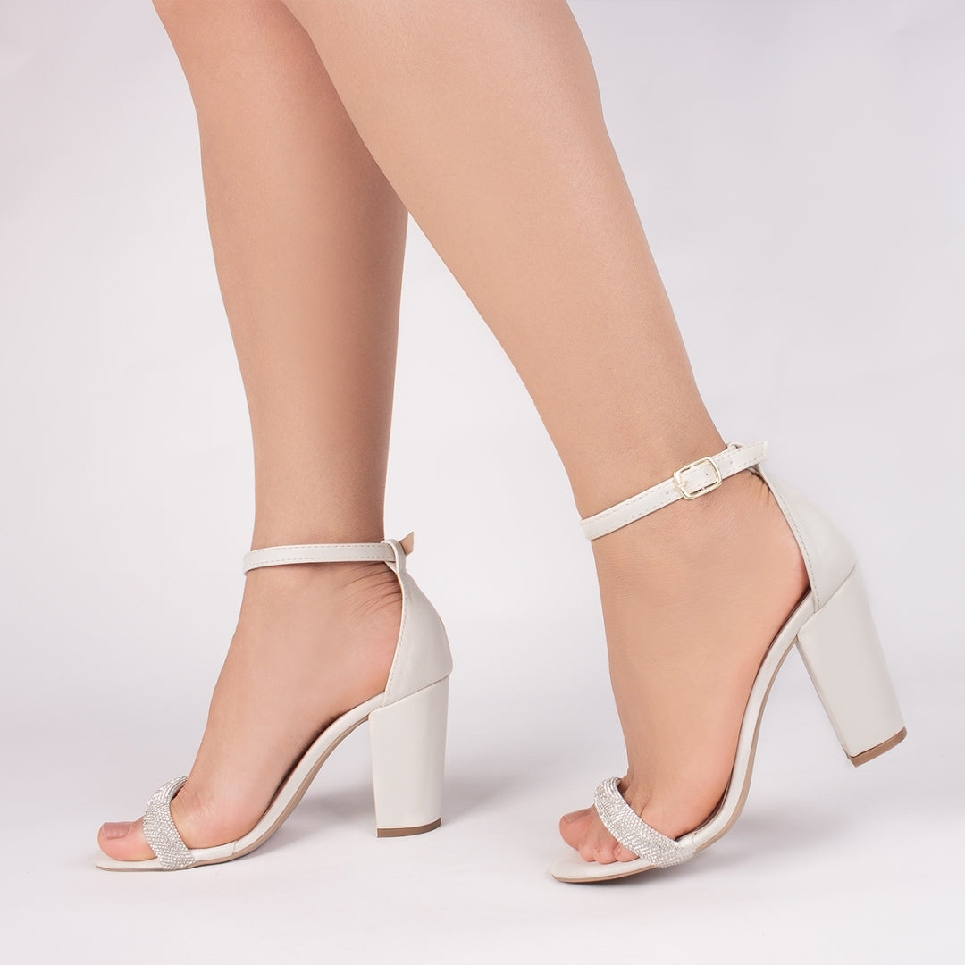 Sandália Feminina Salto Grosso com Fivela - Dunna Torricella