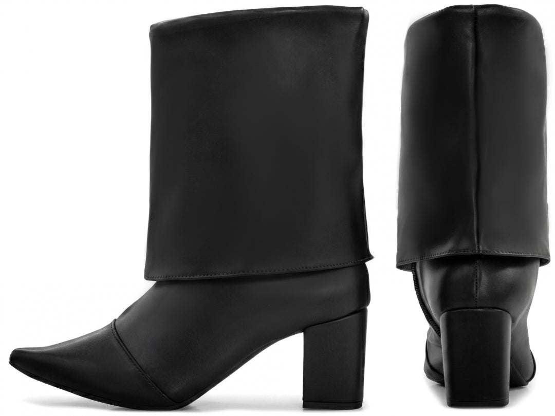 Bota Feminina Cano Curto e Salto Grosso -  Dyer Torricella