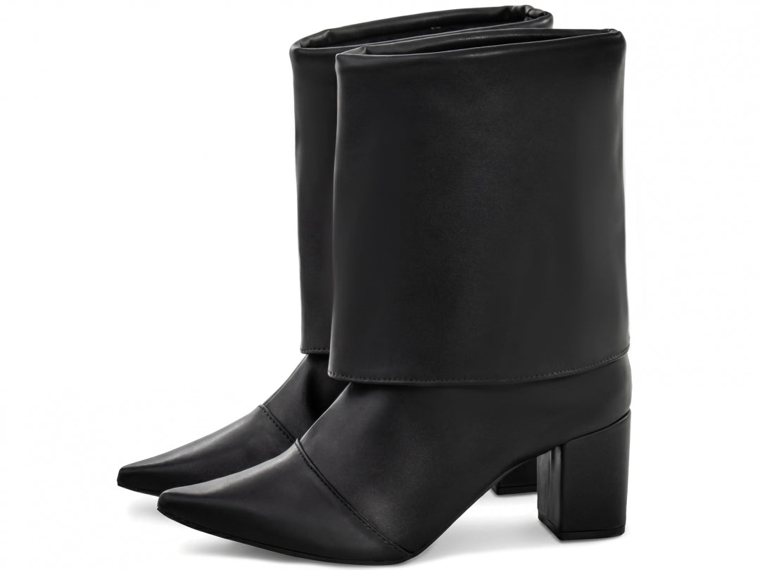 Bota Feminina Cano Curto e Salto Grosso -  Dyer Torricella