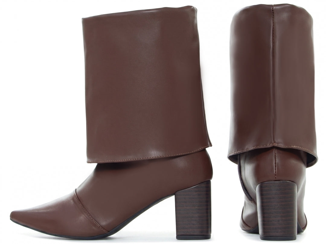 Bota Feminina Cano Curto e Salto Grosso -  Dyer Torricella
