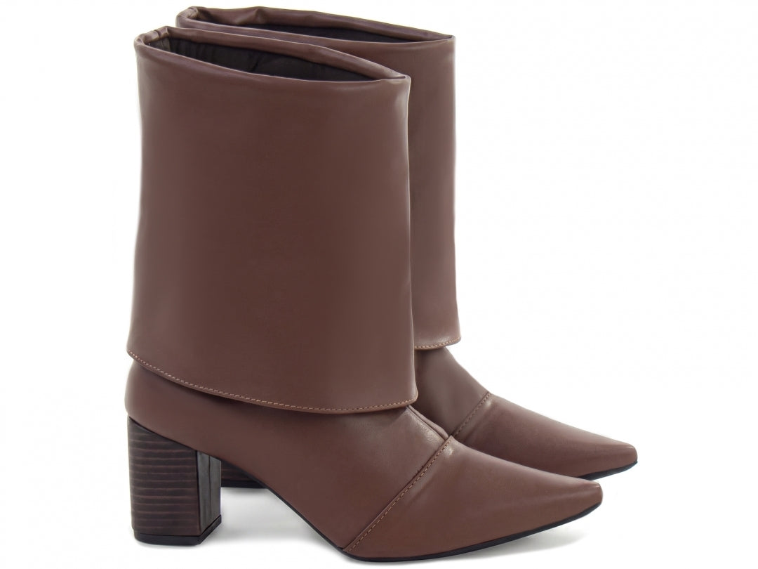 Bota Feminina Cano Curto e Salto Grosso -  Dyer Torricella