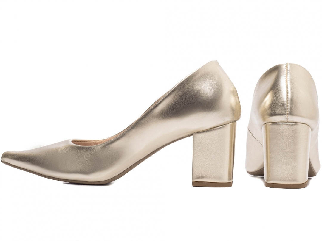 Sapato Scarpin Feminino Clássico Salto Quadrado - Alloy Torricella