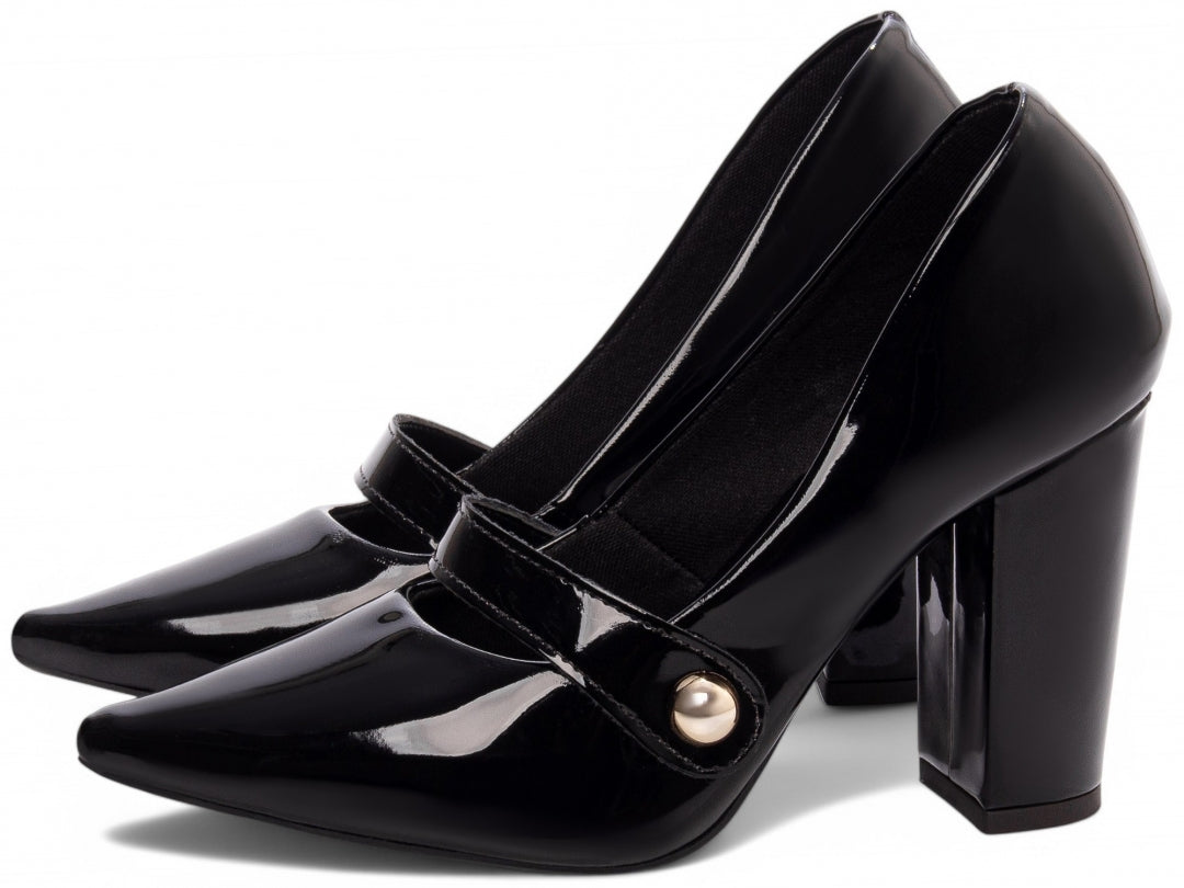 Sapato Scarpin Clássico com Tira em Verniz - AGS Torricella