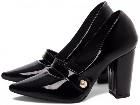 Sapato Scarpin Clássico com Tira em Verniz - AGS Torricella