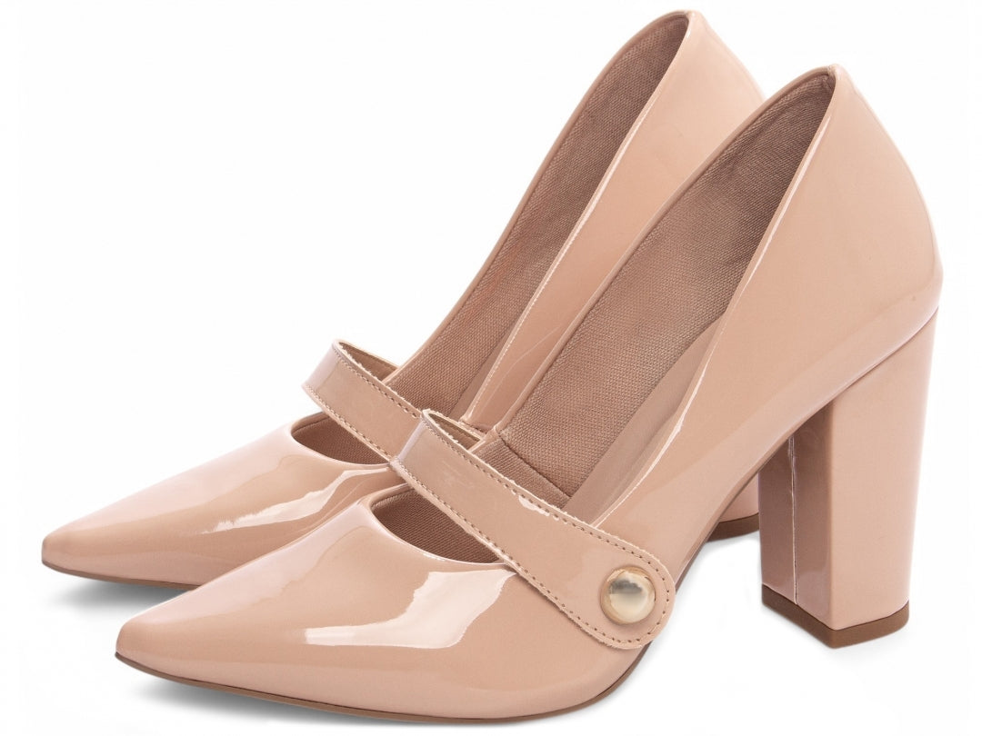 Sapato Scarpin Clássico com Tira em Verniz - AGS Torricella