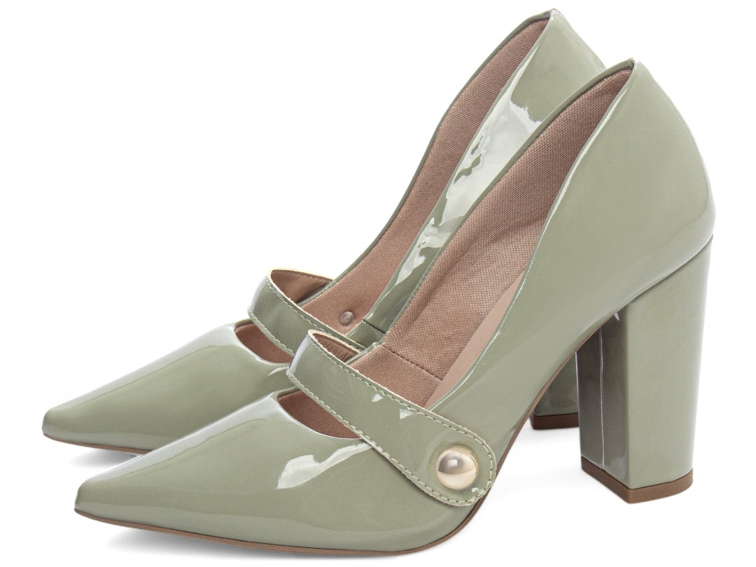 Sapato Scarpin Clássico com Tira em Verniz - AGS Torricella