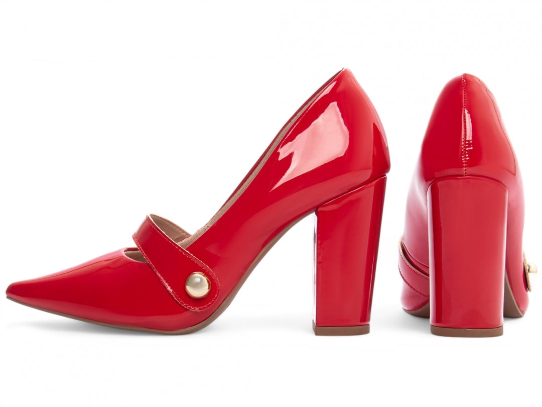 Sapato Scarpin Clássico com Tira em Verniz - AGS Torricella