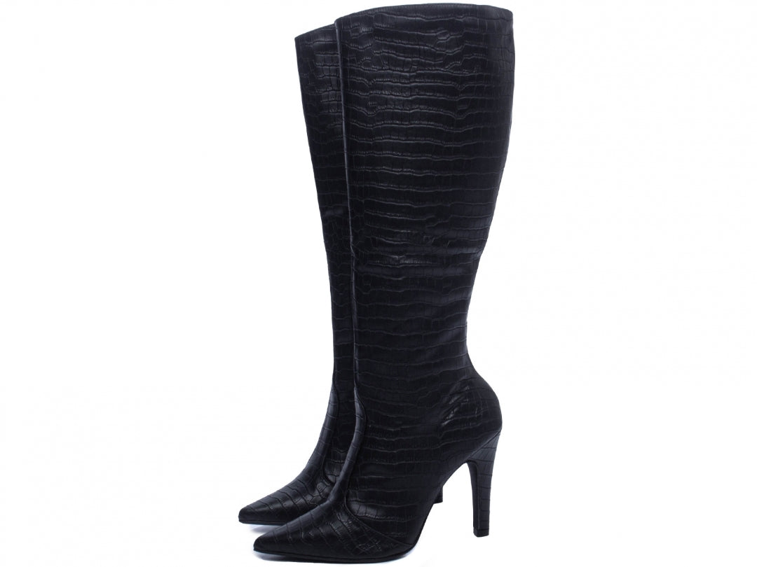 Bota Bico Fino Feminina Texturizada - Raja Torricella