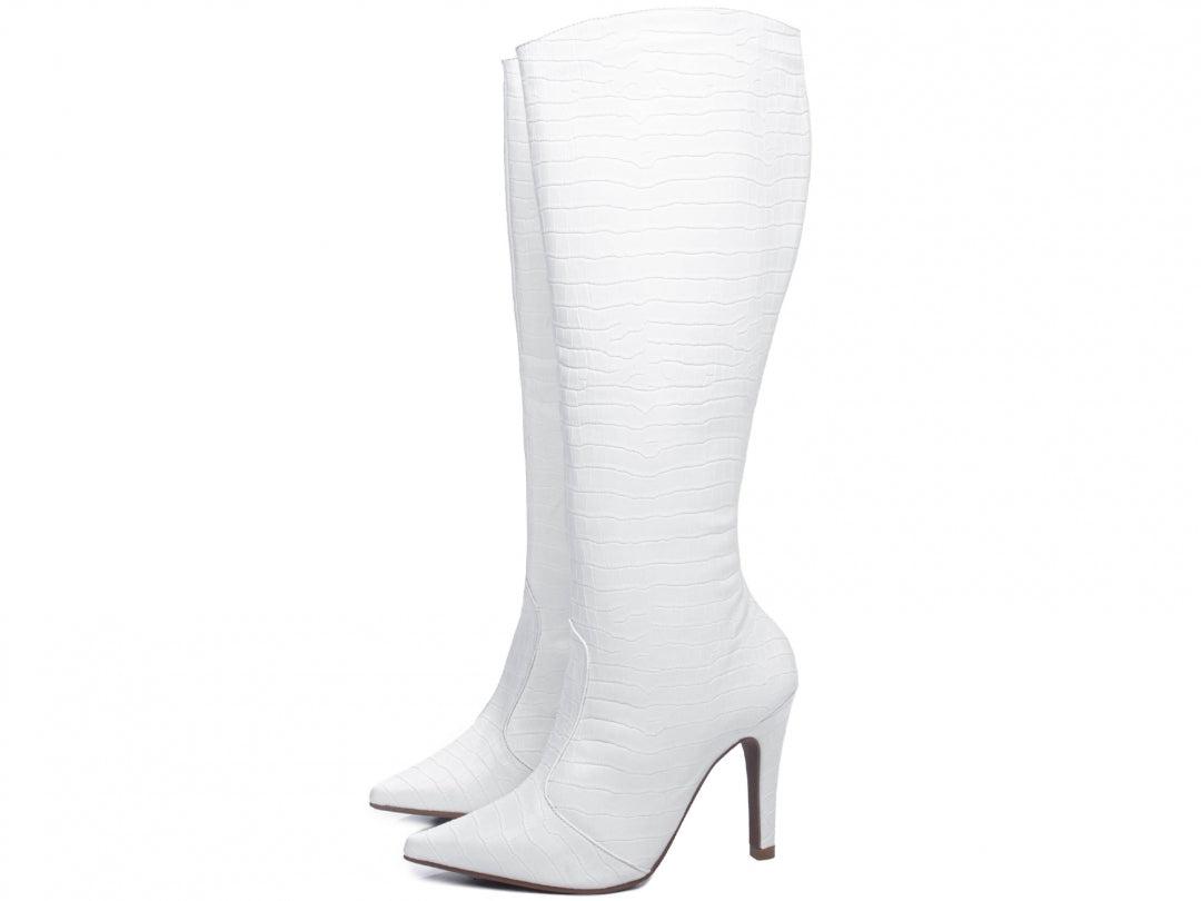 Bota Bico Fino Feminina Texturizada - Raja Torricella