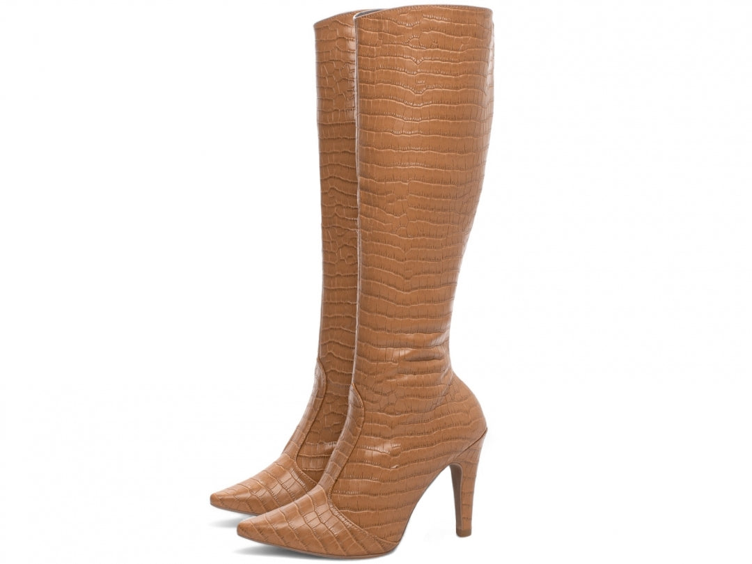 Bota Bico Fino Feminina Texturizada - Raja Torricella