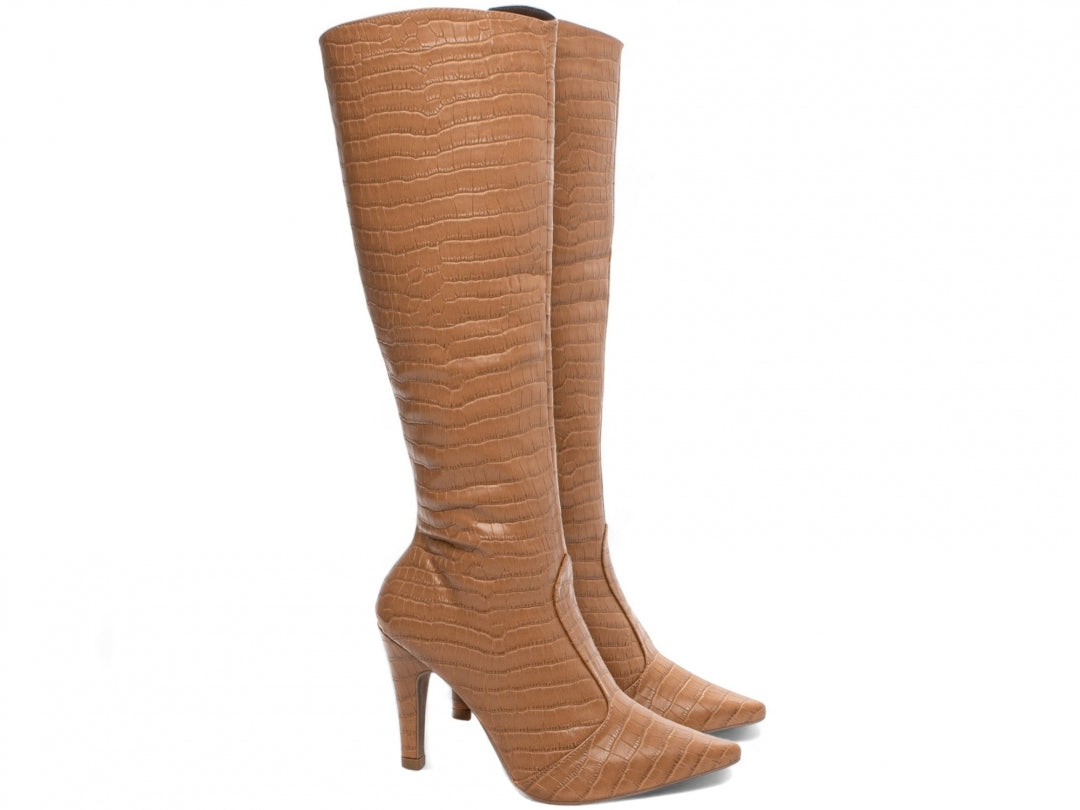 Bota Bico Fino Feminina Texturizada - Raja Torricella