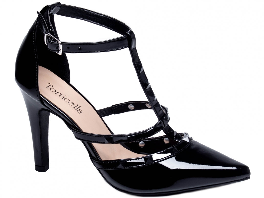 Sapato Feminino Scarpin com Enfeite Pirâmide e Fivela - Blitz Torricella