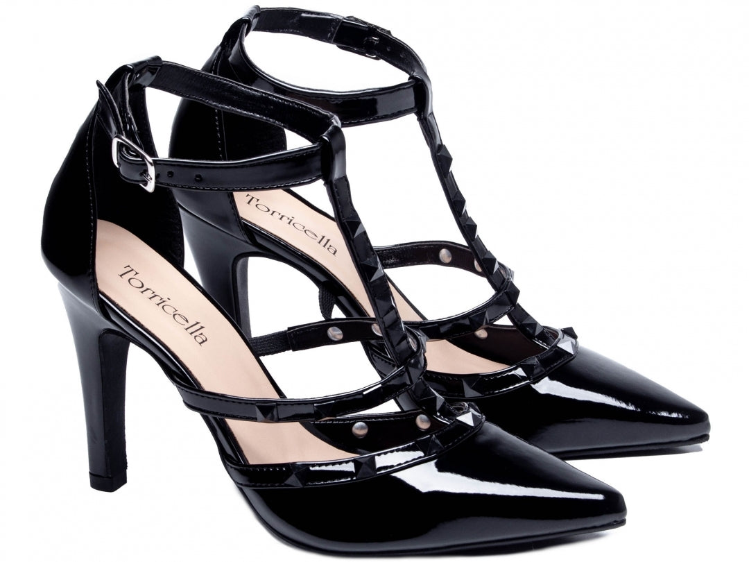 Sapato Feminino Scarpin com Enfeite Pirâmide e Fivela - Blitz Torricella