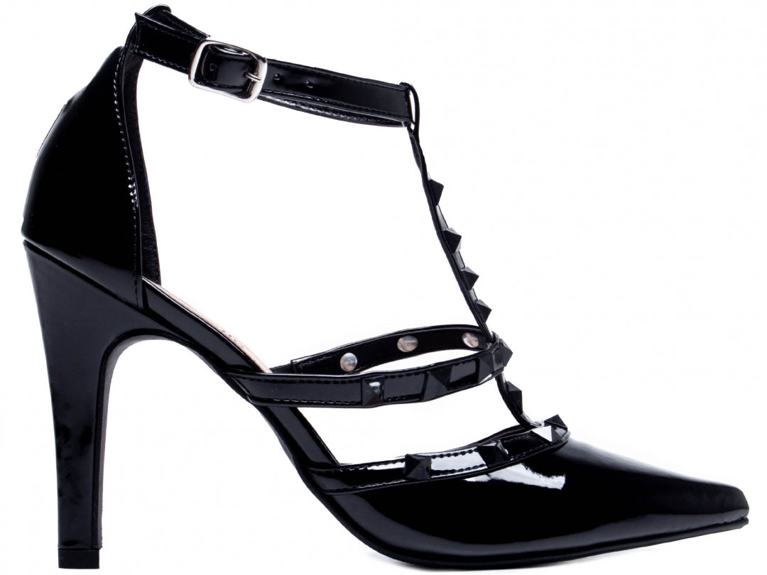 Sapato Feminino Scarpin com Enfeite Pirâmide e Fivela - Blitz Torricella