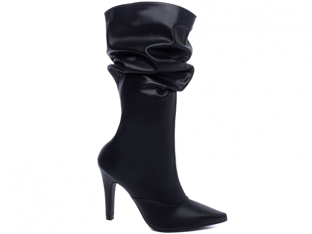 Bota Franzida Feminina Bico e Salto Fino - Kent Torricella
