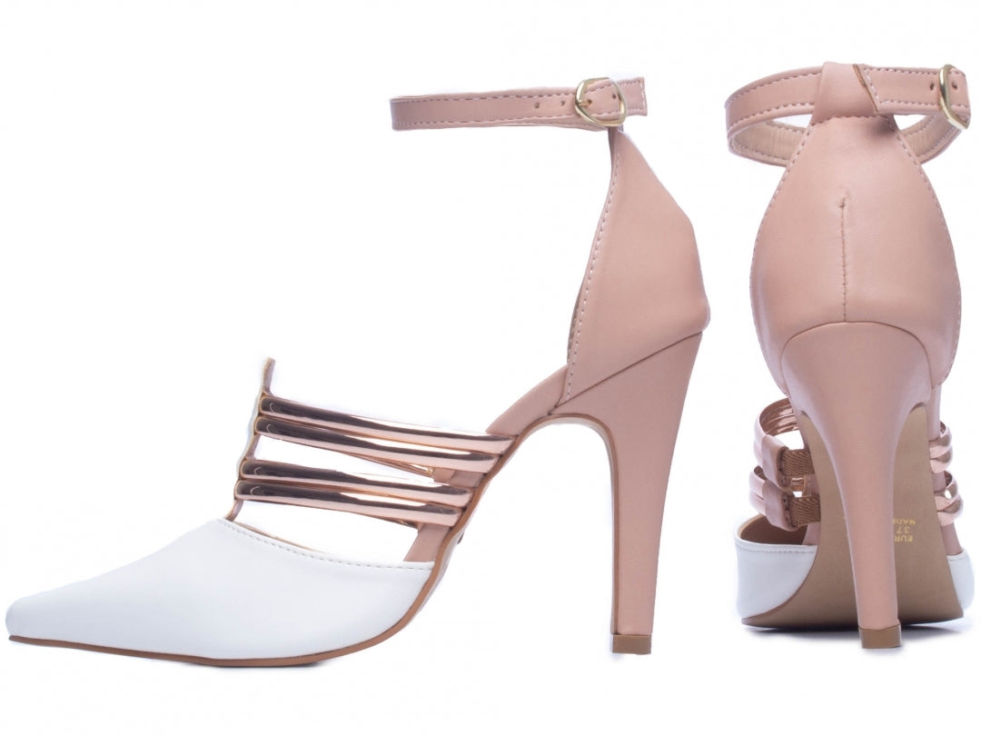 Sapato Feminino Scarpin com Tiras e Fivela - Crossair Torricella