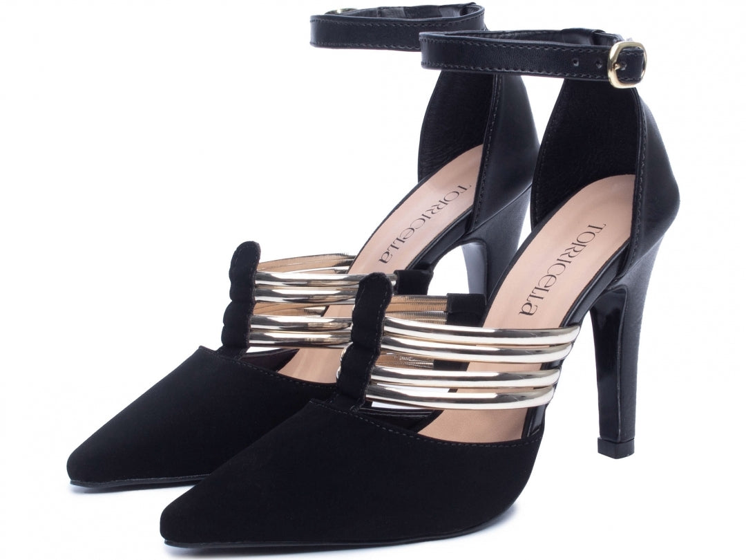 Sapato Feminino Scarpin com Tiras e Fivela - Crossair Torricella