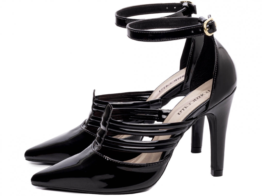 Sapato Feminino Scarpin com Tiras e Fivela - Crossair Torricella