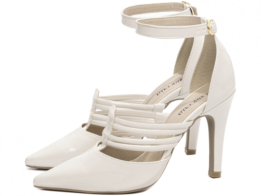 Sapato Feminino Scarpin com Tiras e Fivela - Crossair Torricella