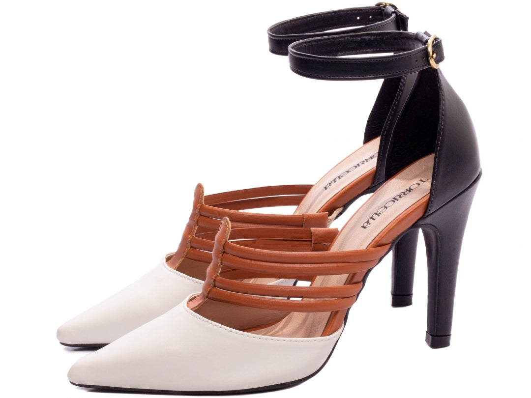 Sapato Feminino Scarpin com Tiras e Fivela - Crossair Torricella