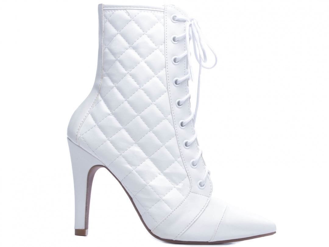 Bota Bico Fino Feminina em Costura e Cordão - Fantasy Torricella
