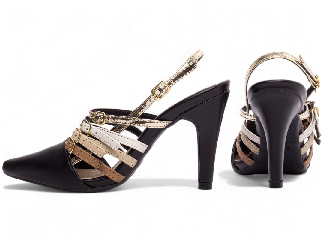 Sapato Scarpin Feminino com Fivela Salto Fino - Lockie Torricella