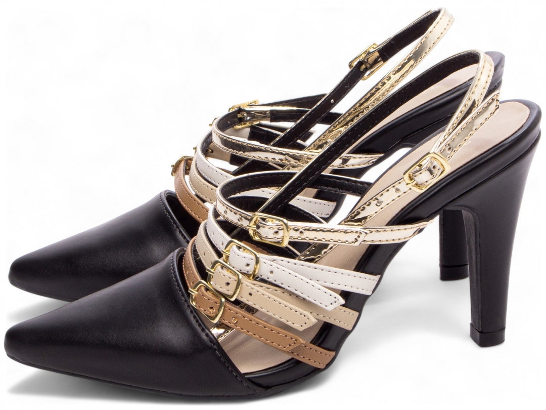 Sapato Scarpin Feminino com Fivela Salto Fino - Lockie Torricella