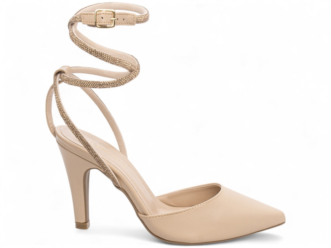 Sapato Scarpin com Strass Salto Fino - Omnia Torricella
