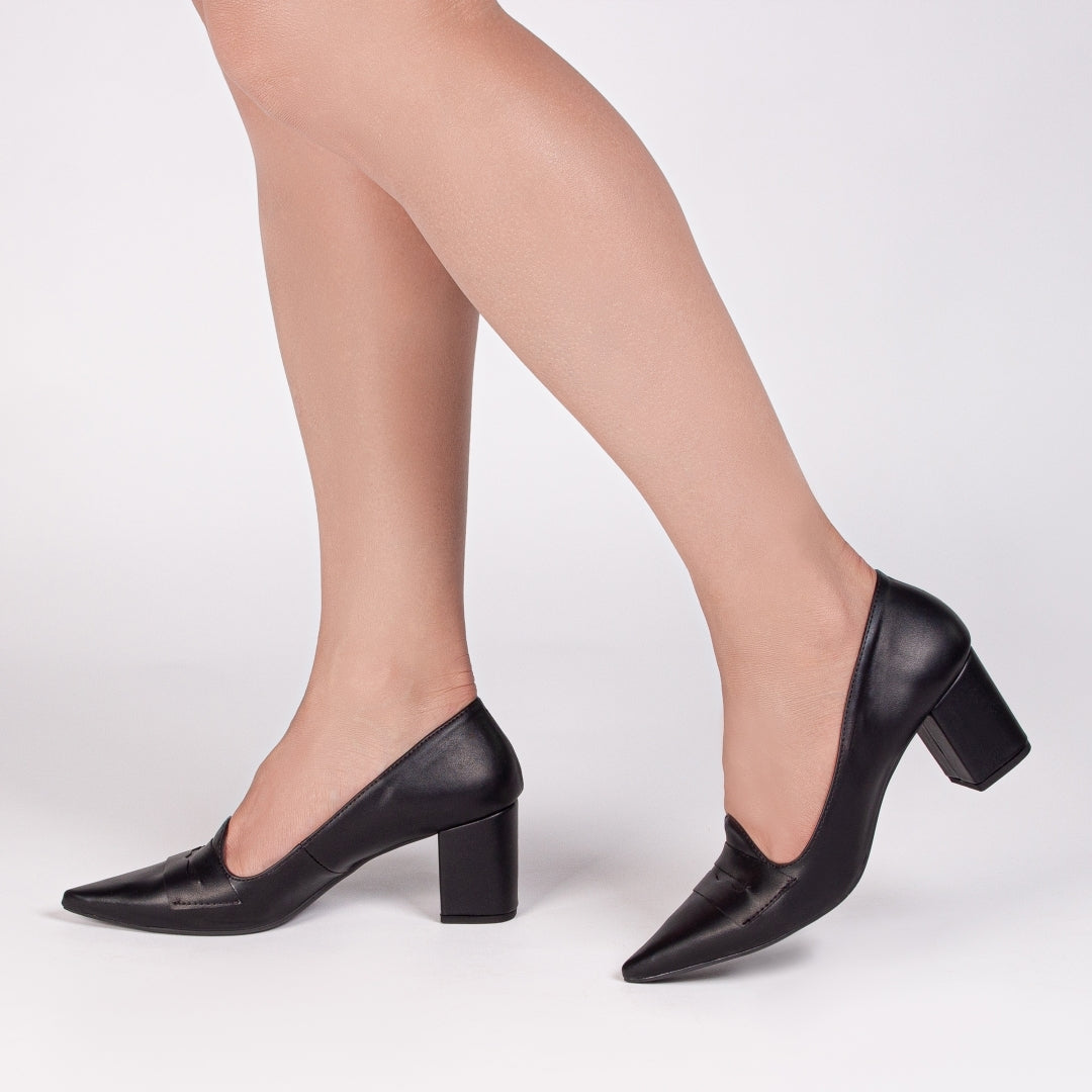 Sapato Scarpin Sleep Mocassim Salto Grosso - Detroit Torricella