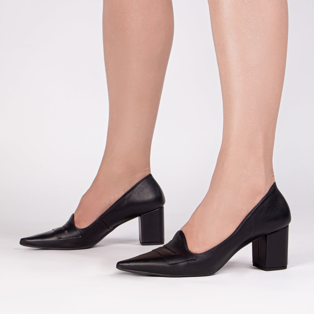 Sapato Scarpin Sleep Mocassim Salto Grosso - Detroit Torricella