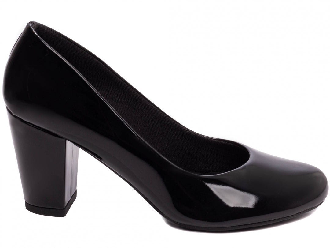 Sapato Scarpin Feminino Bico Redondo em Verniz - Natti Torricella