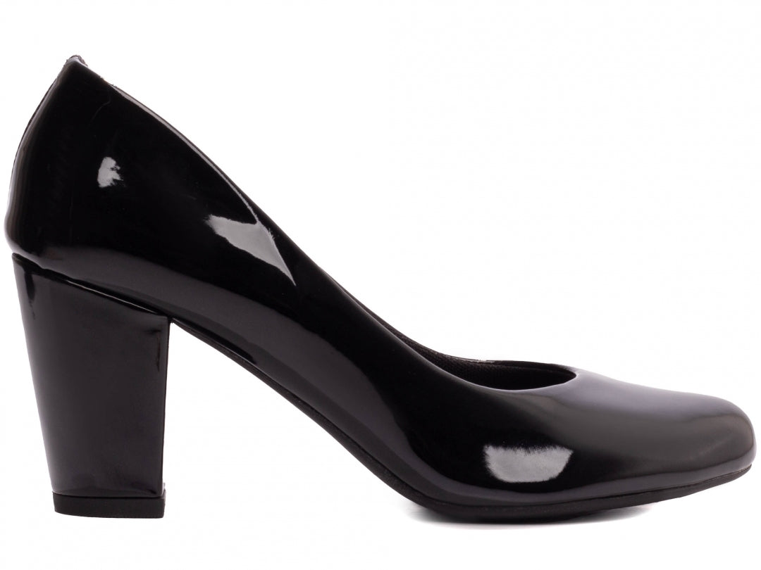 Sapato Scarpin Feminino Bico Redondo em Verniz - Natti Torricella