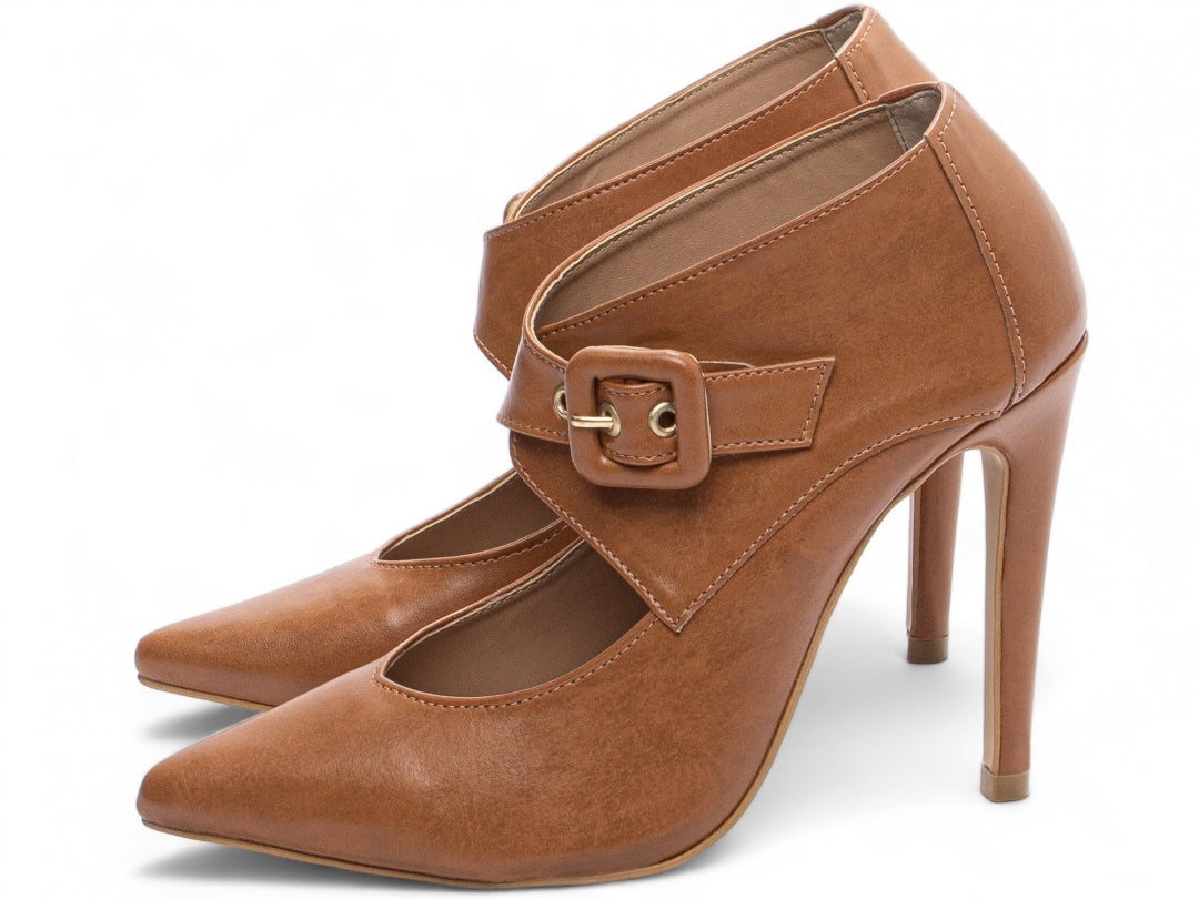 Sapato Scarpin Feminino Salto 12 com Fivela - Hizzo Torricella